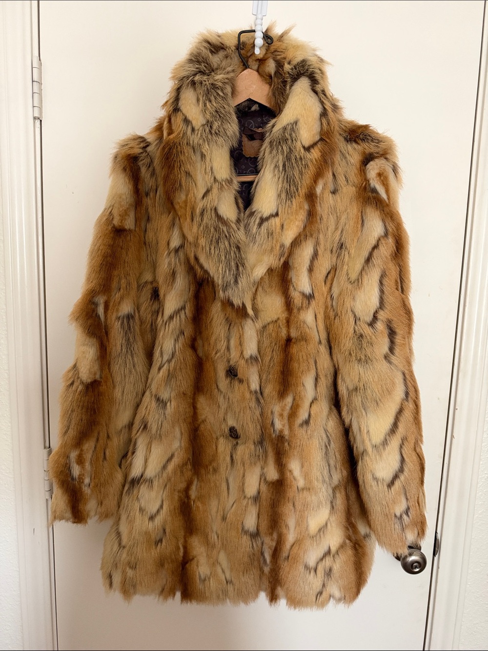 Guess vintage Women's Faux Fur Coat size 8 ish